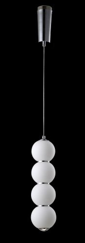 Светильник подвесной LED DESI SP4 CHROME/WHITE Crystal Lux белый 1 лампа, основание хром в стиле современный шар фото 3